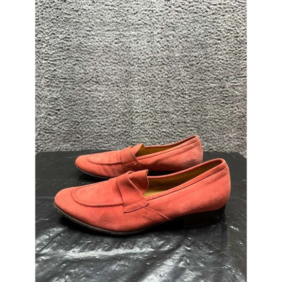 Jean-Michel Cazabat Suede Leather Slip-On Loafers Orange Mens Size 41.5‎ EU main image 9